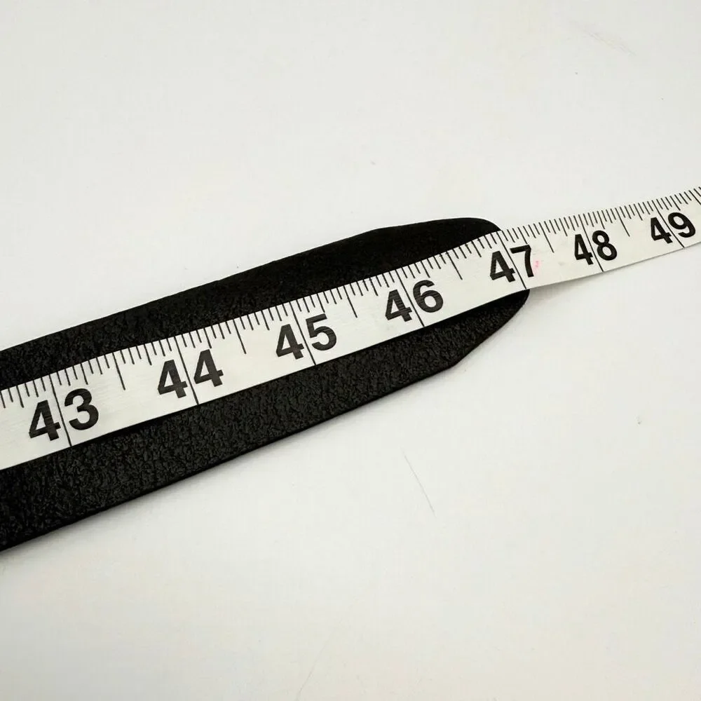 Fossil Vintage Black Leather Belt Silver Buckle - US 42